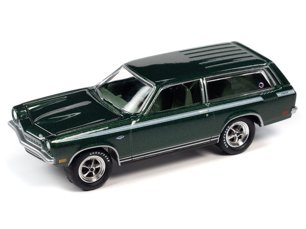 1967 Chevrolet Camaro SS Royal Plum Metallic and 1972 Chevrolet Vega Stinger Wagon Dark Green Metallic "YENKO" Set of 2 Cars 1/64