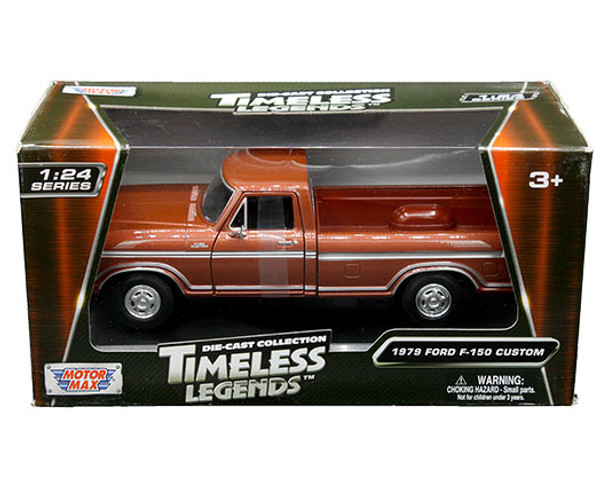 1979 Ford F-150 Pickup Truck Brown 1/24 Diecast Model Car by Motormax