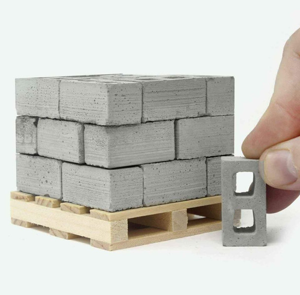 Mini Cinder Block pallet scale 1/12 24 pack Model by Mini Metals