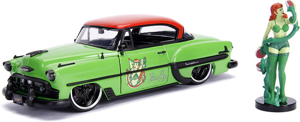 1953 Chevrolet Bel Air with Poison Ivy  Diecast Figurine DC Comics Series  1/24 Diecast Model Car by Jada