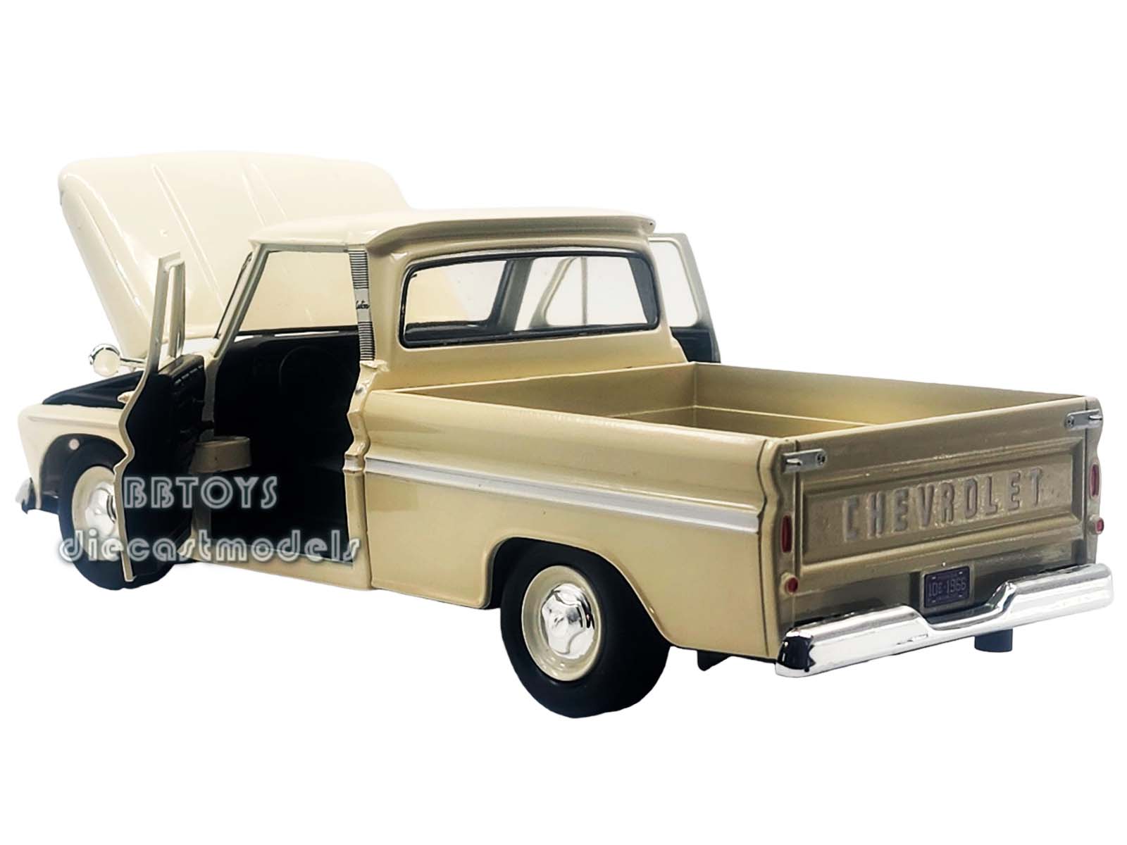 モーターマックス TL1/24 1966 シボレー C-10 CREAM 1966 CHEVROLET C10 FLEETSIDE PICKUP CREAM 1/24 DIECAST MODEL