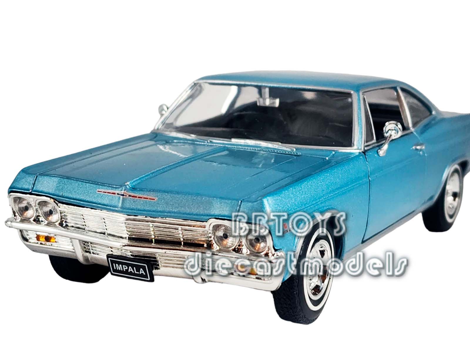 ウェリー 1/24 1965 シボレー インパラ SS 396 - BLUE 1965 CHEVROLET IMPALA SS 396 LIGHT BLUE 1/24 DIECAST MODEL
