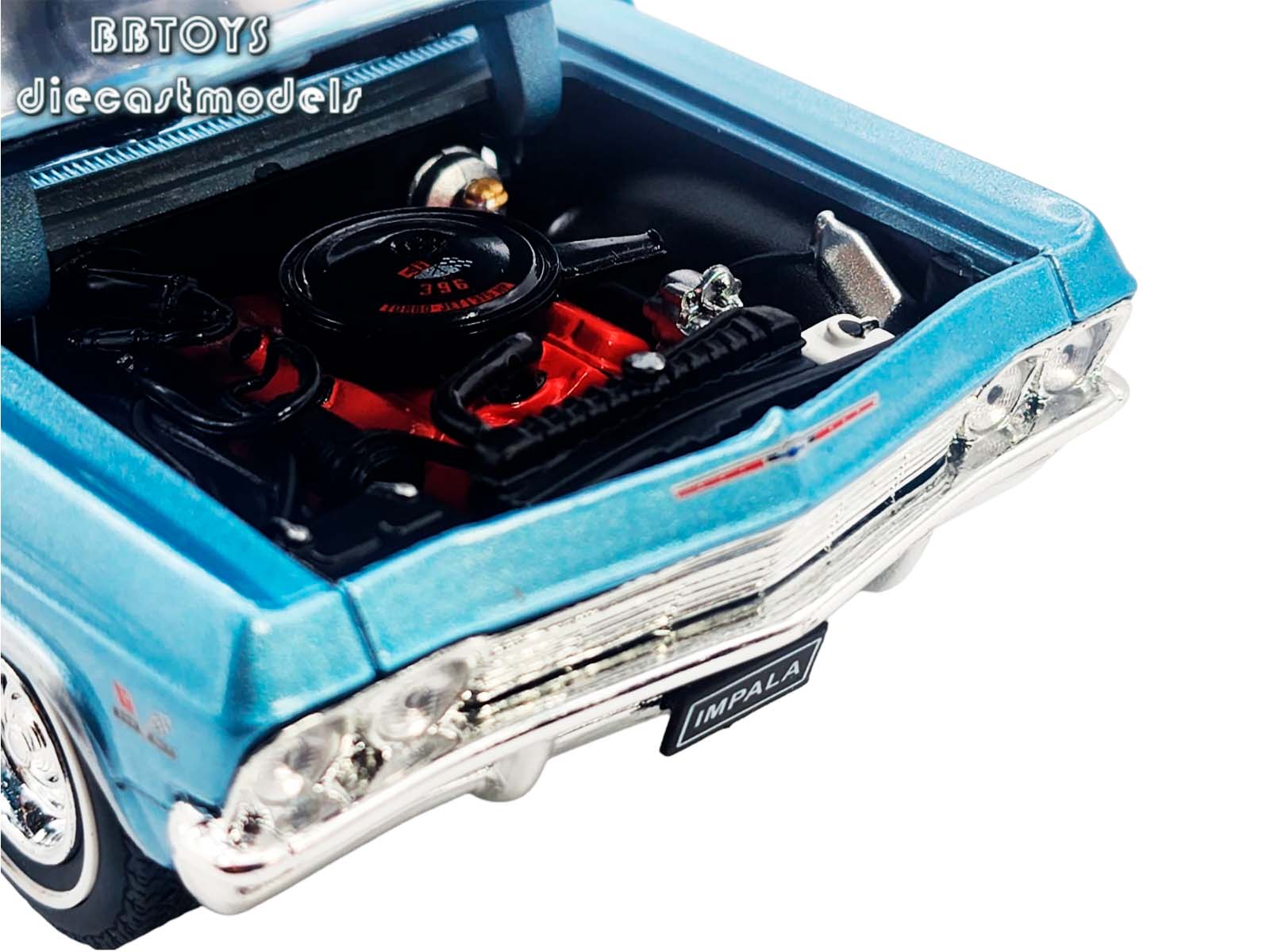 1965 CHEVROLET IMPALA SS 396 LIGHT BLUE 1/24 DIECAST MODEL
