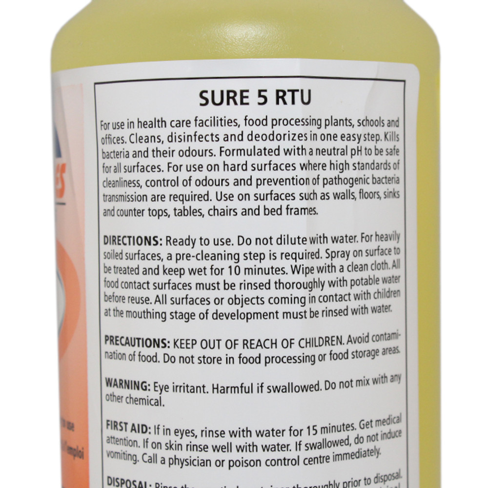 CP Industries Sure 5 RTU Disinfectant Spray - 946ml