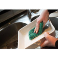 Microfibre pad works for washing dishes.