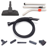 Includes crevice tool, dusting brush, upholstery tool and adapter. Includes crevice tool, dusting brush, upholstery tool and adapter.