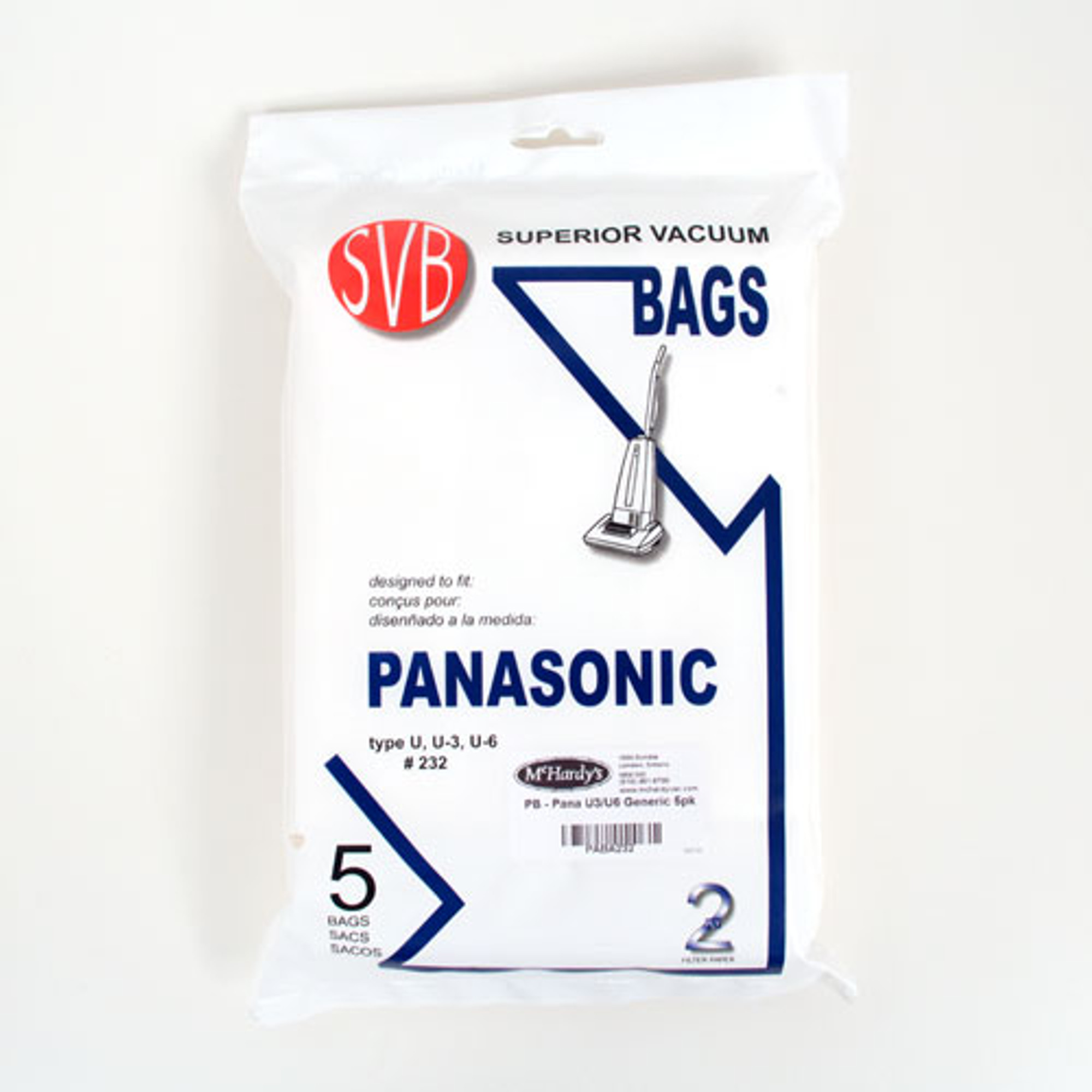 Buy Panasonic Type U3 Vacuum Bags SVB brand 6pk from Canada at