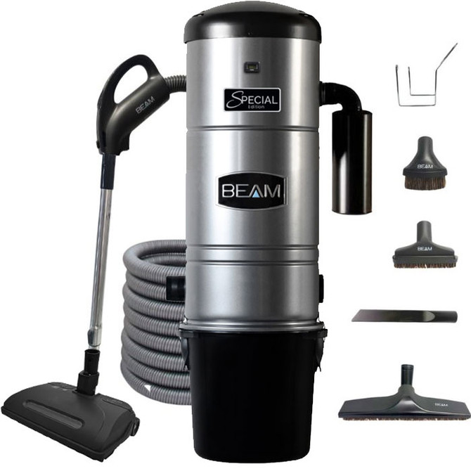 Beam premium carpet and floor cleaning central vacuum package