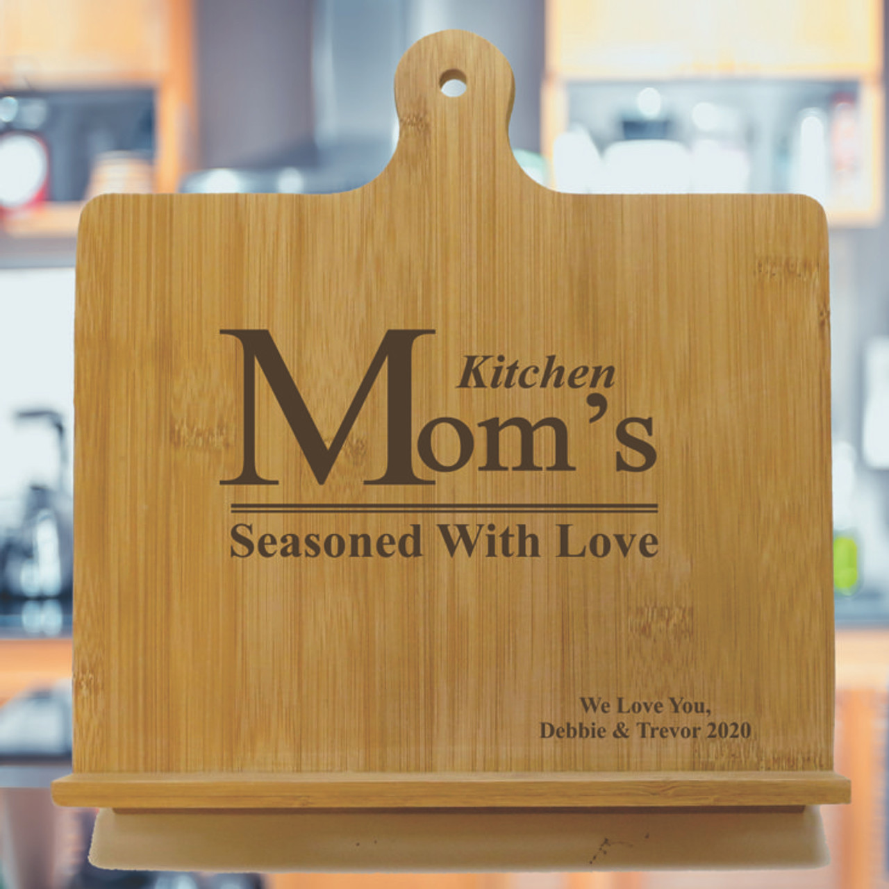 18 x 12 Maple & Cherry Cutting Board - Personalized Bless Our