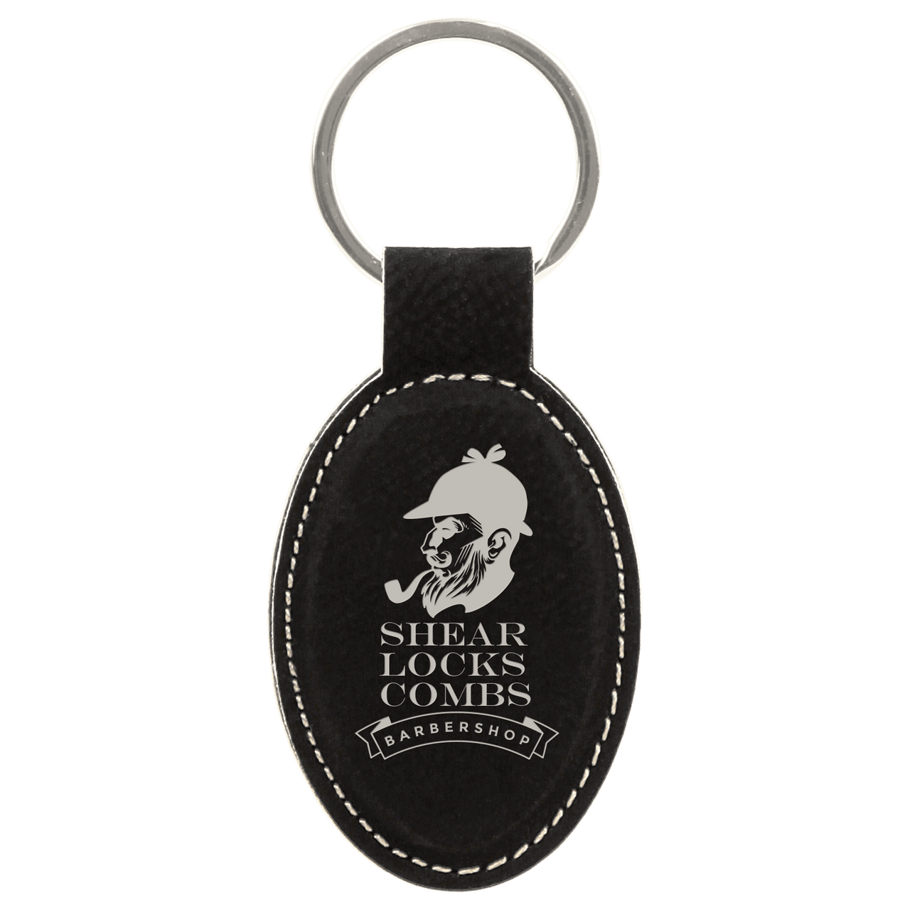 RCH Gifts Personalized Leather Keychain, Leather Keychain Engraved, Engraved keychain/Laser Engraved Gray / M2 / 2 Sides