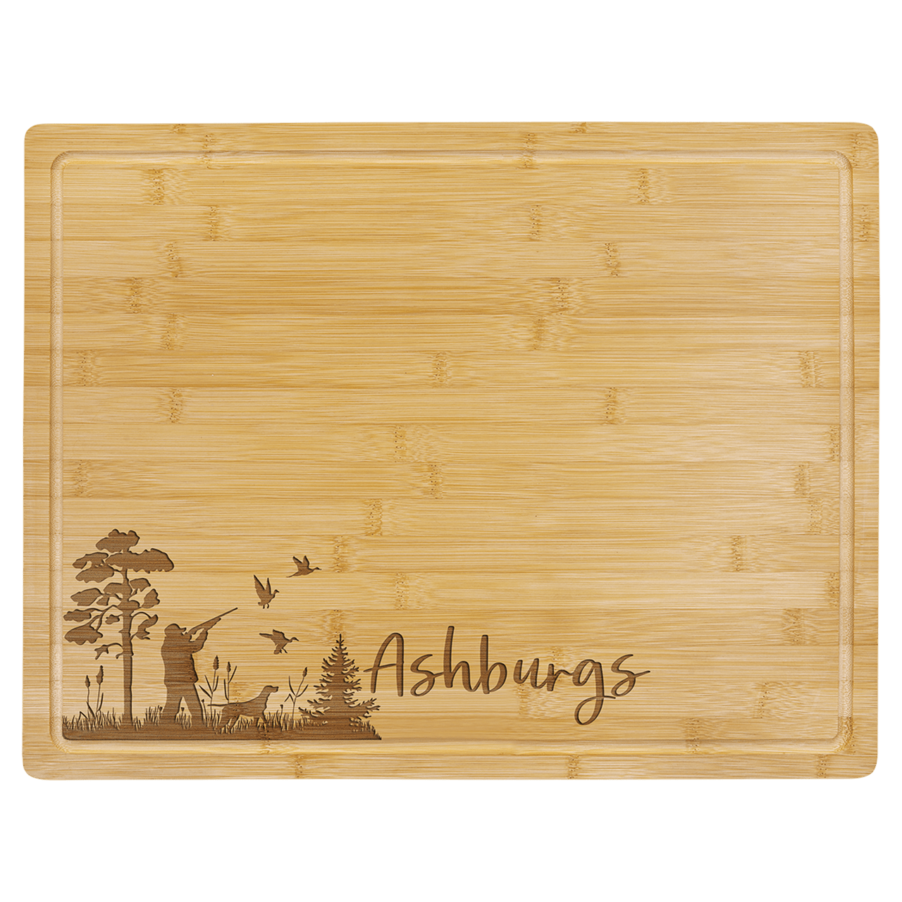 Bamboo Cutting Board with Drip Ring - Creative Laser Solutions