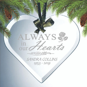 Always In My Heart Personalized Memorial Ornament Always In My Heart Personalized Memorial Ornament