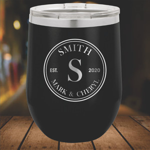 Monogram Personalized Wine Tumbler - Vacuum Insulated Monogram Personalized Wine Tumbler - Vacuum Insulated