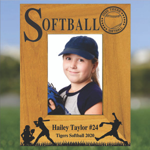 Softball Personalized Picture Frame - Portrait Softball Personalized Picture Frame - Portrait