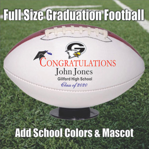 Personalized Graduation Football - Full Size Personalized Graduation Football - Full Size