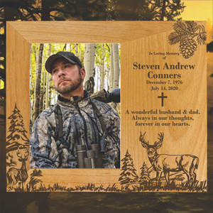 Deer Hunter Personalized Memorial Picture Frame Deer Hunter Personalized Memorial Picture Frame
