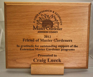 Master Gardner Custom Engraved Wood Plaque Master Gardner Custom Engraved Wood Plaque