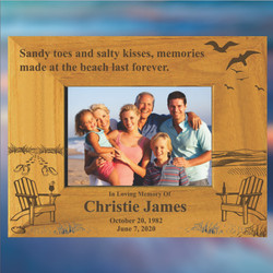 At The Beach Personalized Memorial Picture Frame At The Beach Personalized Memorial Picture Frame