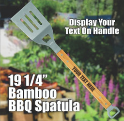 ersonalized Bamboo BBQ Spatula with Bottle Opener ersonalized Bamboo BBQ Spatula with Bottle Opener