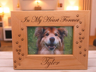 Custom made frame with your pets name