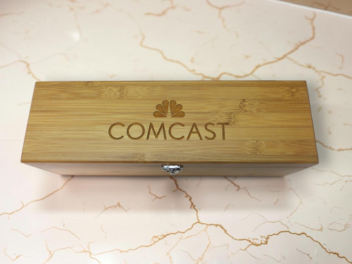 Custom engraved bamboo wine box
