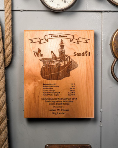 Plank Owner Wood Plaque