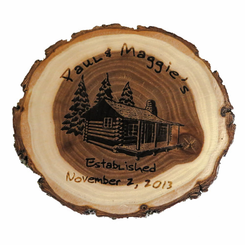 Personalized Old Fashioned Wood Coasters - Set of Four