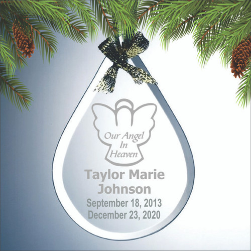 Our Angel In Heaven Personalized Memorial Ornament