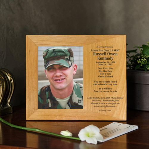Custom memorial frame
