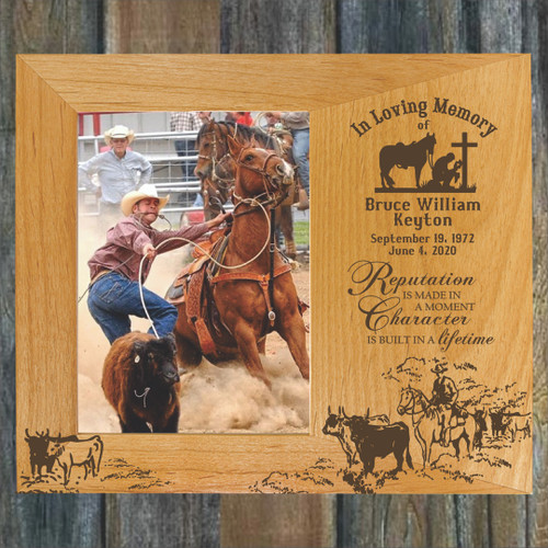 Cowboy Personalized Memorial Picture Frame 