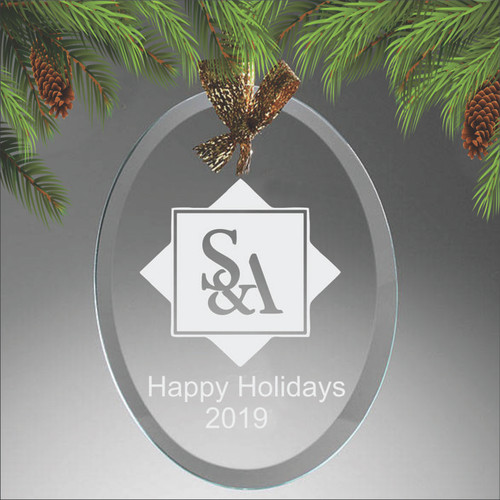 Oval Custom Logo Ornament