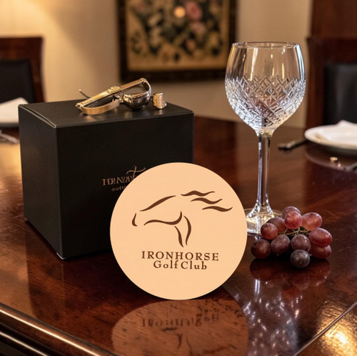 Tanned Leather Custom Coaster