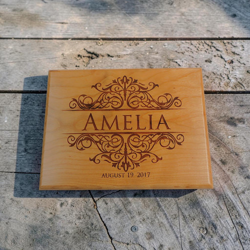  This personalized hinged-box is designed to hold a variety of items such as  jewelry
