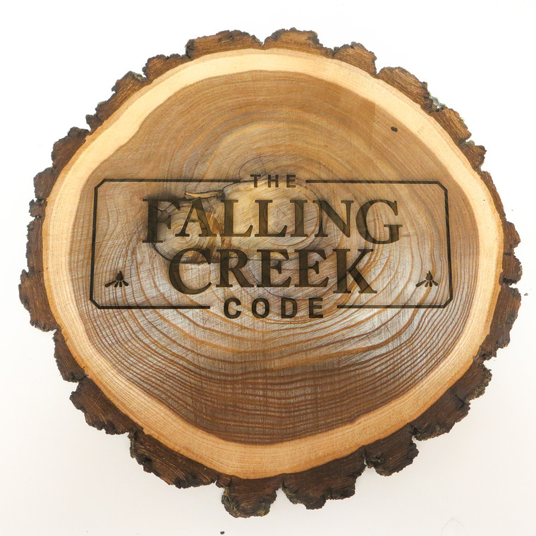 Personalized Log Slice Plaques Bulk Custom Log Wood Plaques Creative   FallingCreekCodeLogPlaque 1  69635.1474477793 