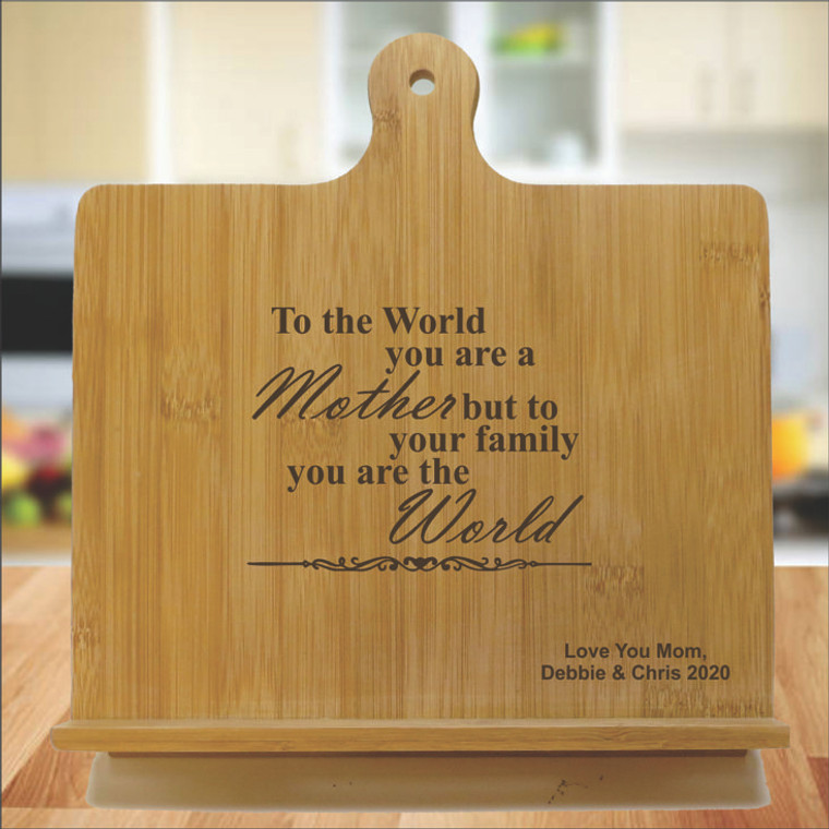 Mother You Are The World Personalized Chef's Easel