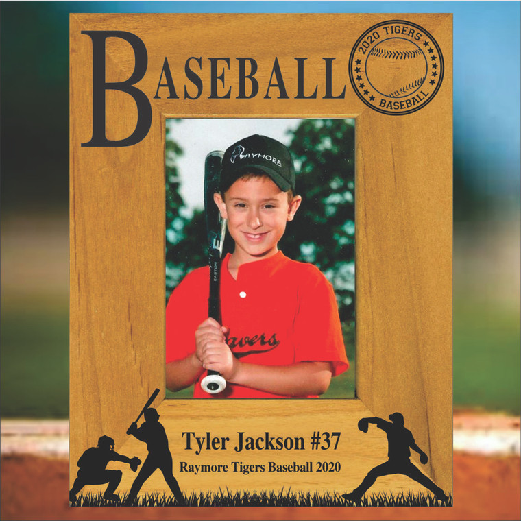 Baseball Personalized Picture Frame - Portrait