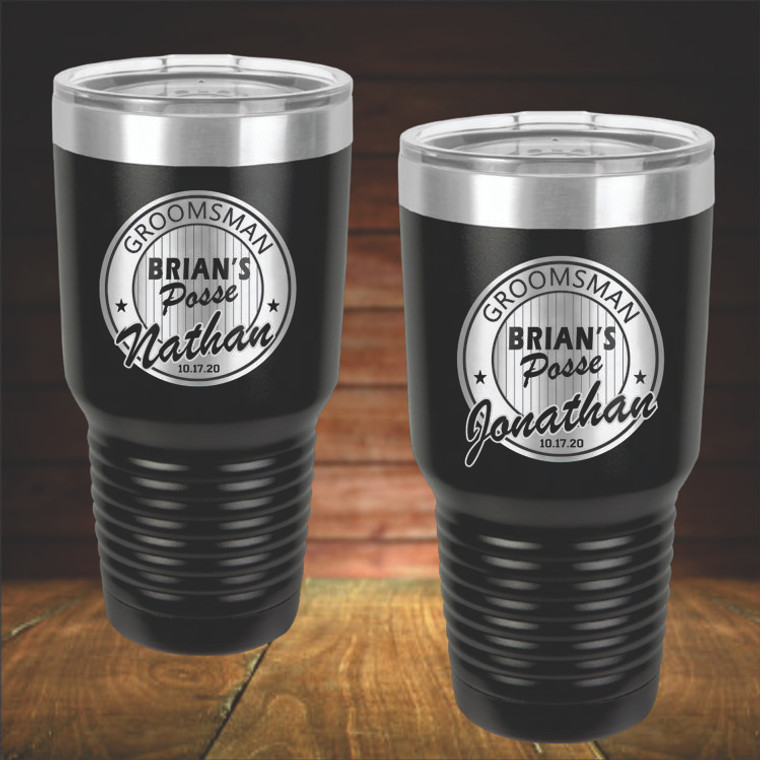 Groom's Posse Personalized Groomsmen Tumblers