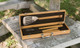 This three piece bamboo custom engraved barbecue set makes a great public service retirement