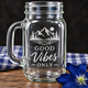 Good Vibes Mason jar engraving