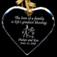 Heart Shaped Wedding Favor Ornament with Bride & Grooms Stick People