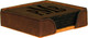 This dark brown coaster with black engraving has fantastic contrast only equaled by our rawhide coaster This dark brown coaster with black engraving has fantastic contrast only equaled by our rawhide coaster