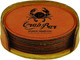 Custom Leatherette Coaster set in Rawhide with a seafood restaurant logo. Custom Leatherette Coaster set in Rawhide with a seafood restaurant logo.
