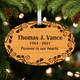 Engraved Wood Memorial Ornament