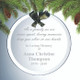 Round Beveled Glass Personalized Memorial Ornament