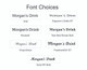 Font Choices Font Choices