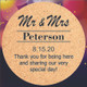 Mr. & Mrs. Wedding Favor Coasters