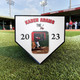 home plate printed with your players name 