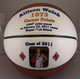 Photo of a Commemorative Career points for Allison Wlash for her career total of 1073 points. 

