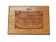 Nautical map engraved on wooden box to commemorate travels around the globe. Nautical map engraved on wooden box to commemorate travels around the globe.