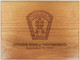 Custom Police patch engraved on large wood box. Custom Police patch engraved on large wood box.
